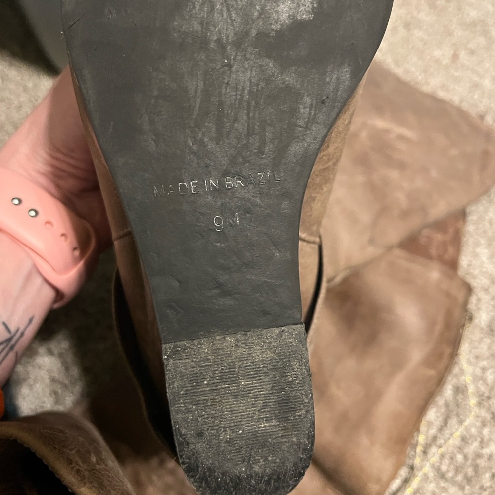 Steve Madden Taupe Knee Wedge Boots - Picture 4 of 4
